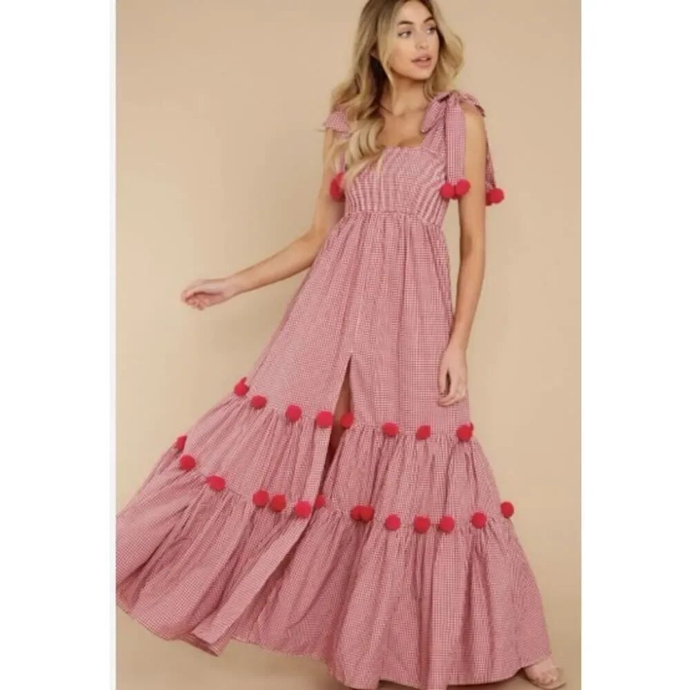 NWT Sundress Pippa Dress in Gingham Red and Pink Sz. XS/S